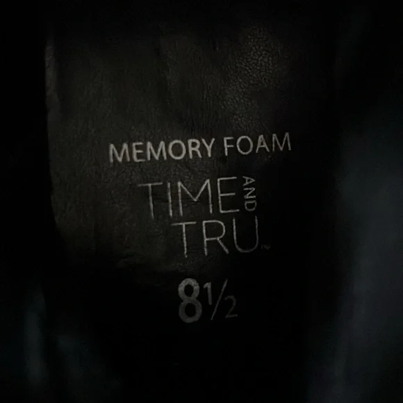 NWT Time and Tru Black Western Style Booties with Memory Foam - Picture 6 of 8